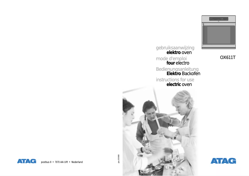 Página 1 del manual Manual de usuario Atag OX611TL