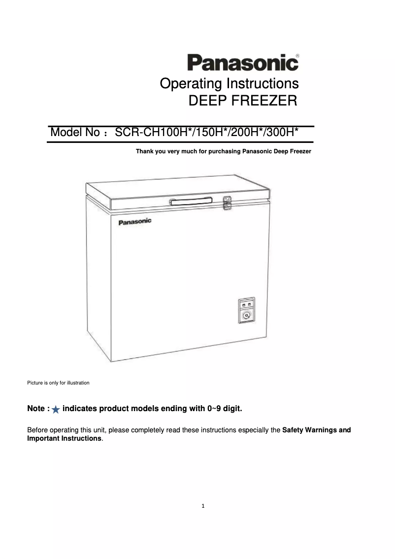 Página nº 1 - Manual de usuario Panasonic SCR-CH300H
