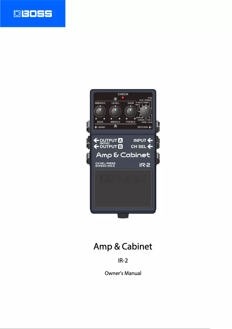Página 1 del manual Manual de usuario Boss IR-2