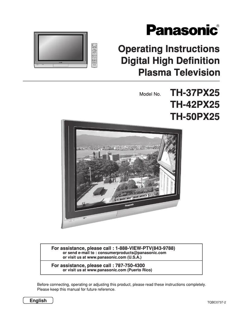 Página 1 del manual Manual de usuario Panasonic TH-42PX25UP
