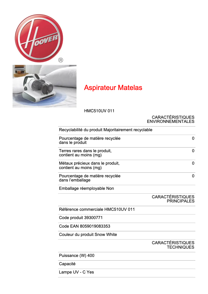 Imagen de la primera página del manual del dispositivo HMC5