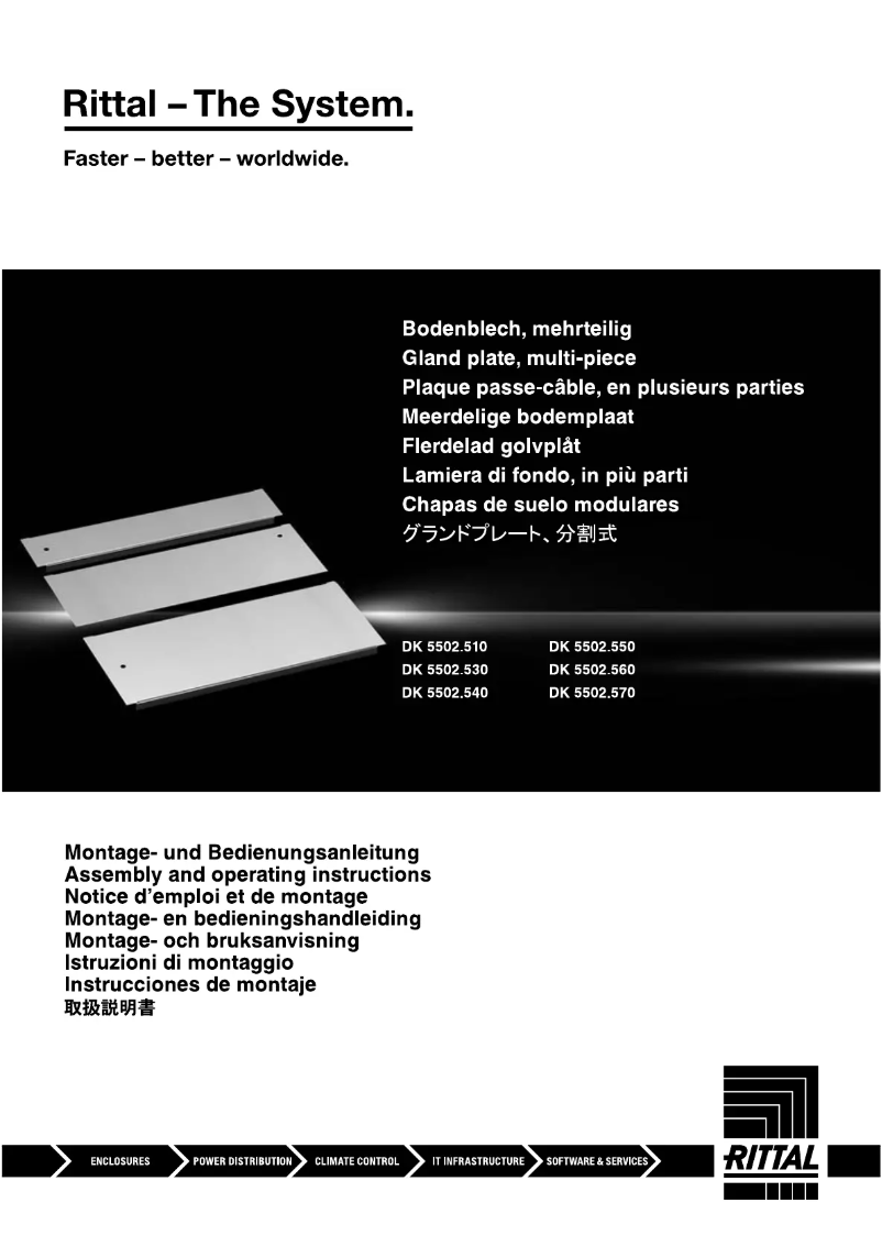 Página nº 1 - Manual de usuario Rittal DK 5502.530