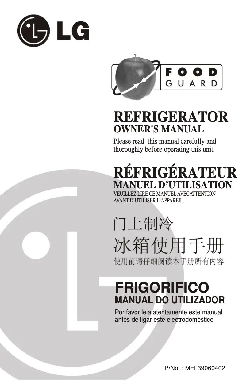 Imagen de la primera página del manual del dispositivo GR-T366QM