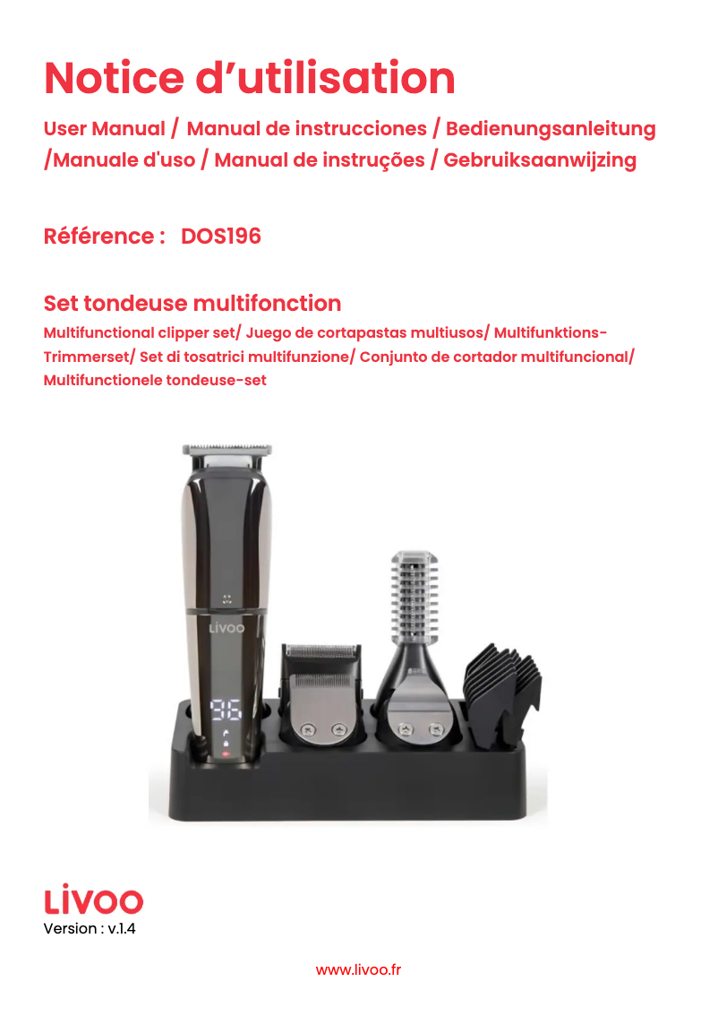 Página 1 del manual Manual de usuario Livoo DOS196