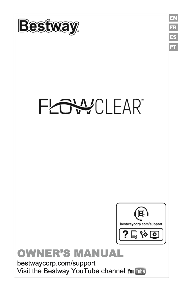 Imagen de la primera página del manual del dispositivo Flowclear 58390