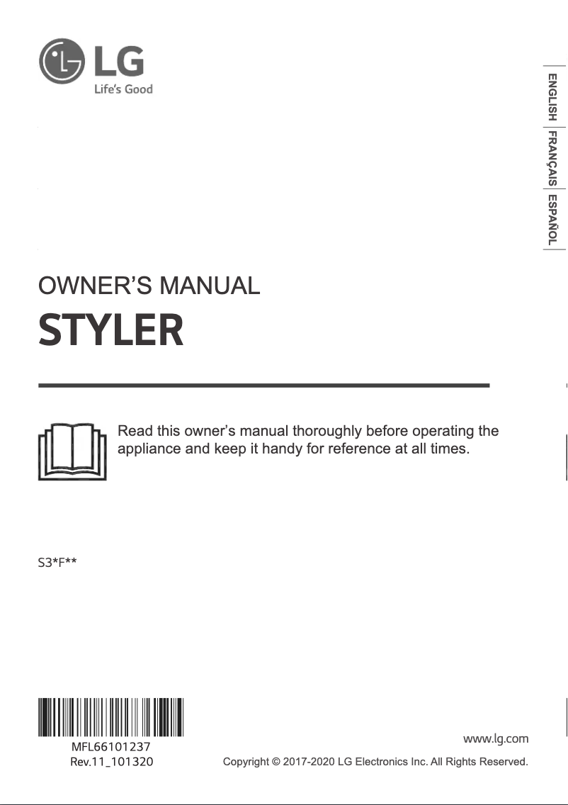 Imagen de la primera página del manual del dispositivo S3RFBN