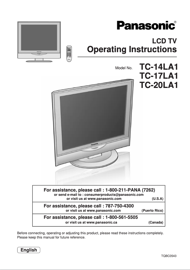 Imagen de la primera página del manual del dispositivo TC-14LA1
