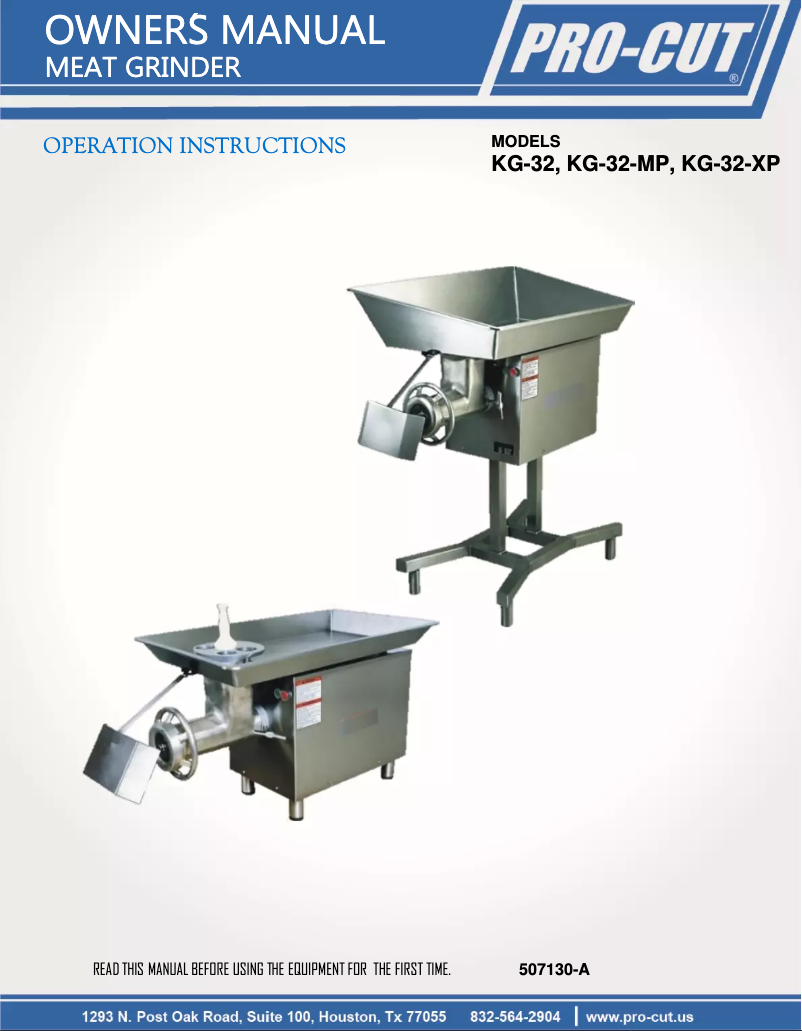 Página 1 del manual Manual de usuario Pro-Cut KG-32-MP