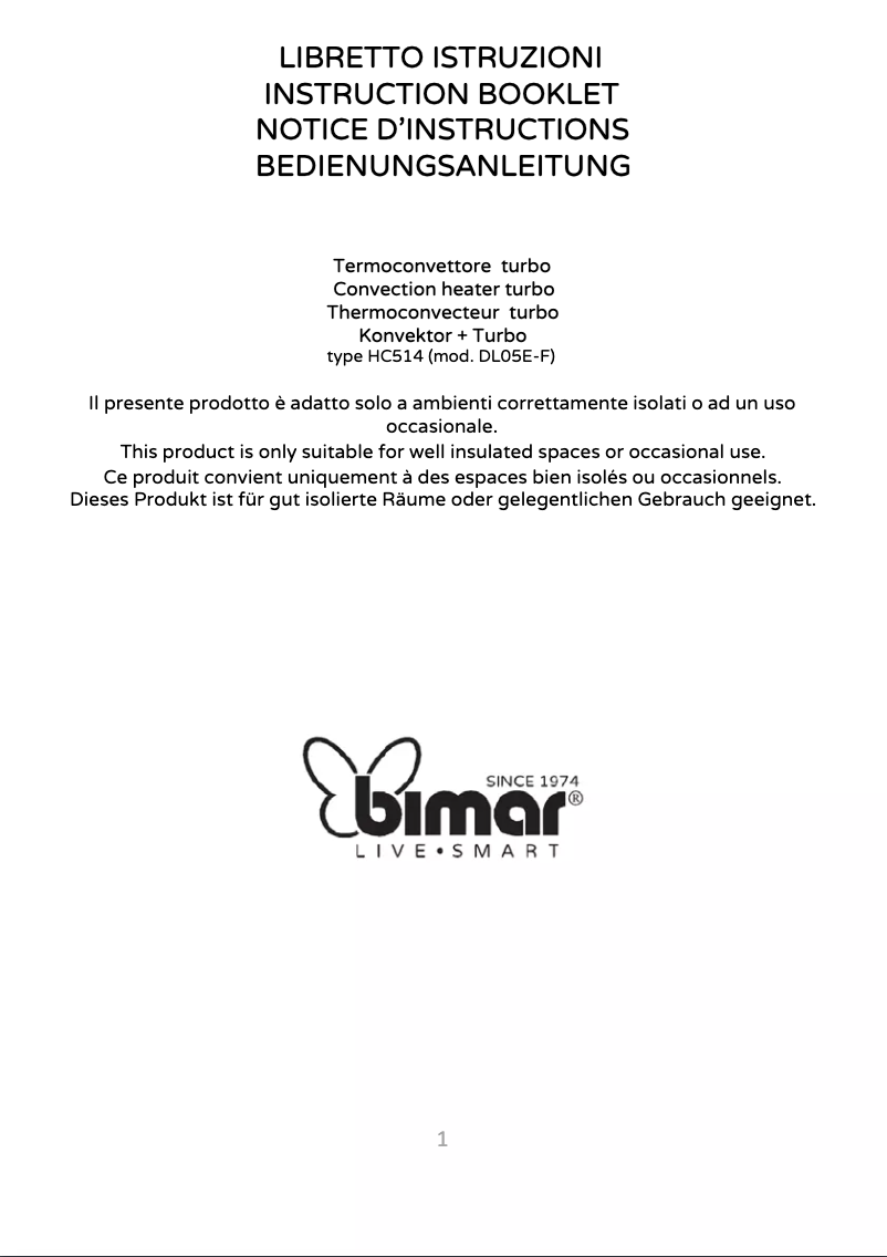 Página 1 del manual Manual de usuario Bimar HC514