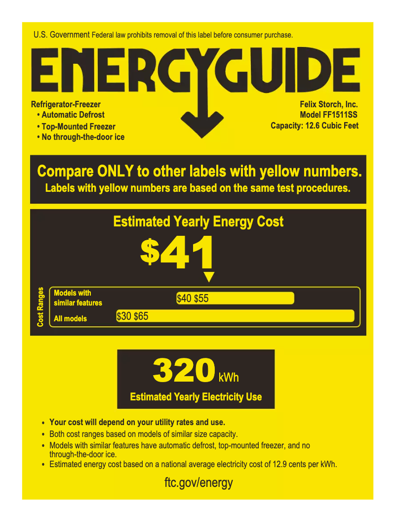 Página 1 del manual Etiqueta energética Summit FF1511