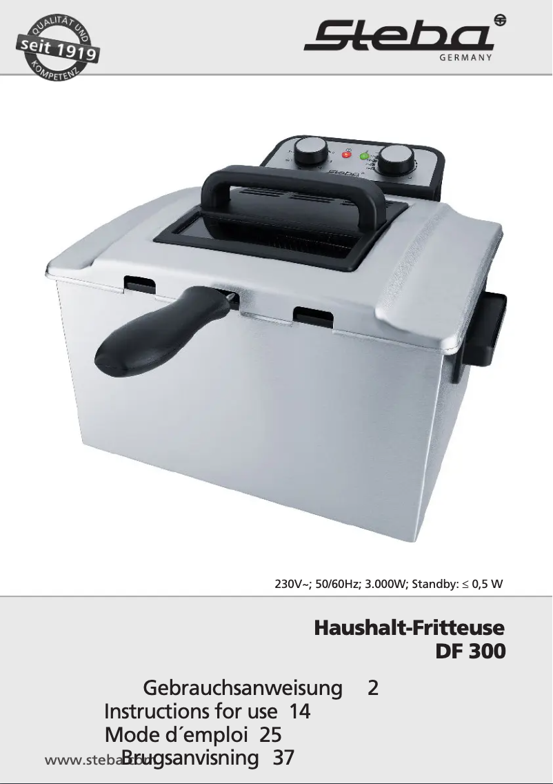 Página 1 del manual Manual de usuario Steba DF 300