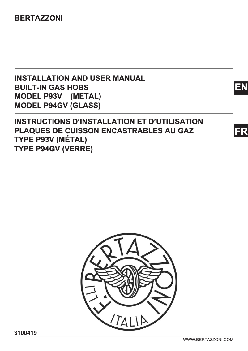 Página 1 del manual Manual de usuario Bertazzoni P905CAPROX
