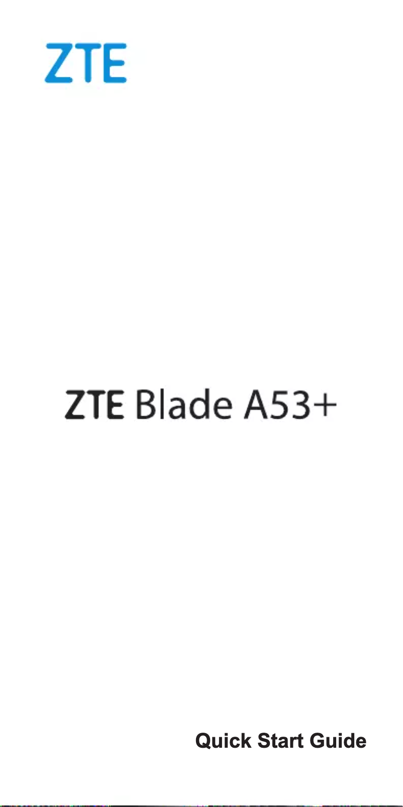 Página 1 del manual Manual de usuario ZTE Blade A53+