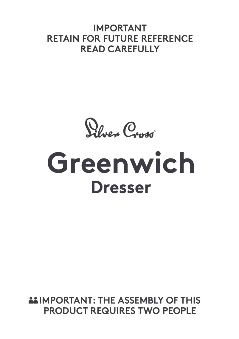 Página 1 del manual Manual de usuario Silver Cross Greenwich Dresser