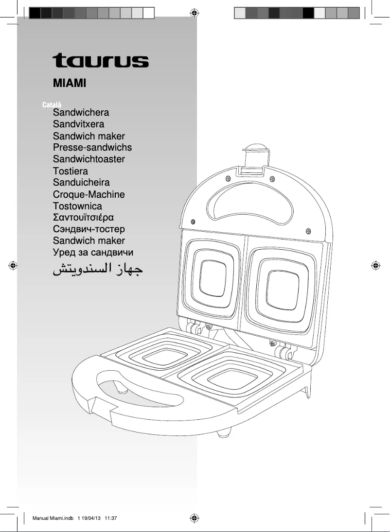 Imagen de la primera página del manual del dispositivo Miami Toast