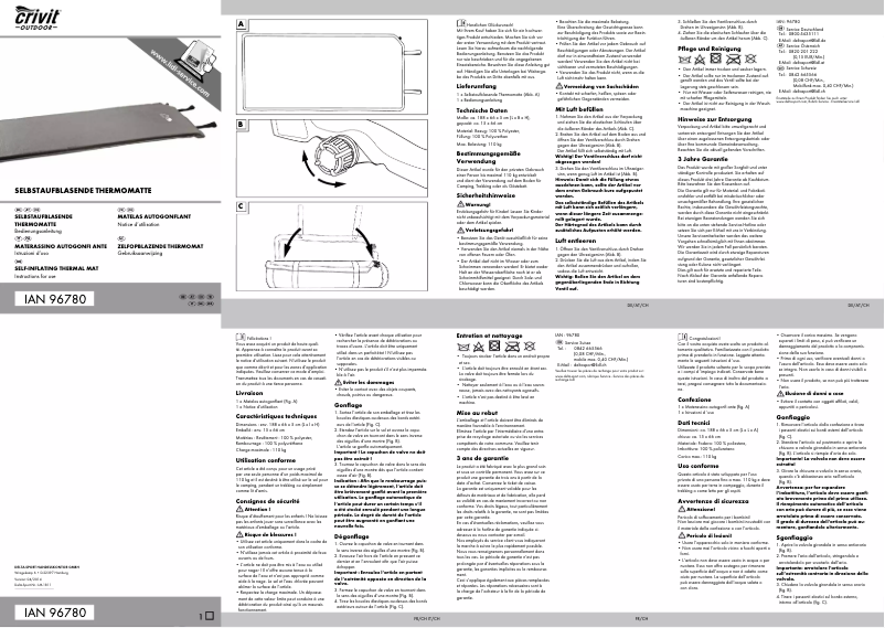 Página nº 1 - Manual de usuario Crivit IAN 96780