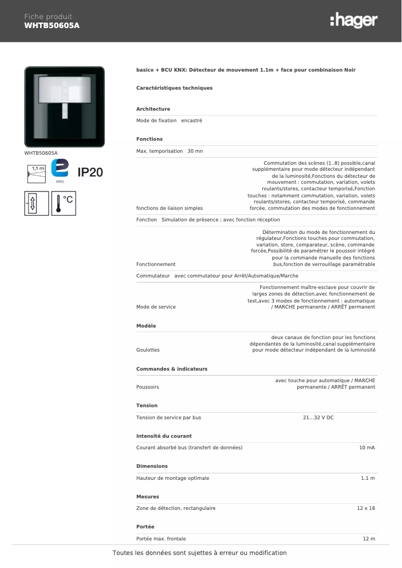 Imagen de la primera página del manual del dispositivo WHTB50605A