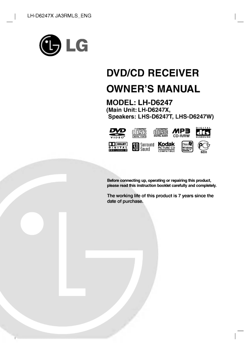 Página nº 1 - Manual de usuario LG LH-D6247X