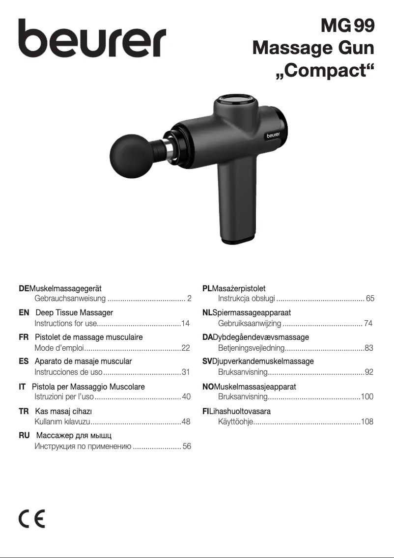 Imagen de la primera página del manual del dispositivo MG 99