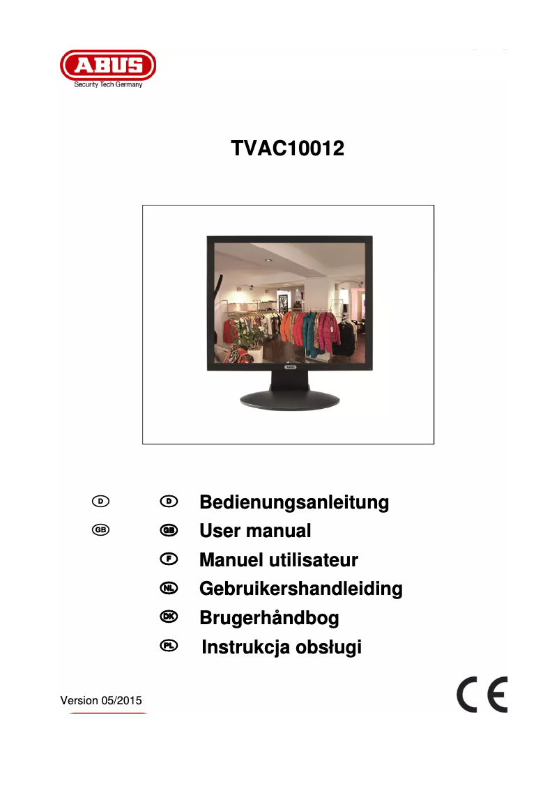 Imagen de la primera página del manual del dispositivo TVAC10012