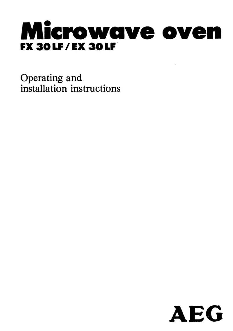 Imagen de la primera página del manual del dispositivo FX30LF