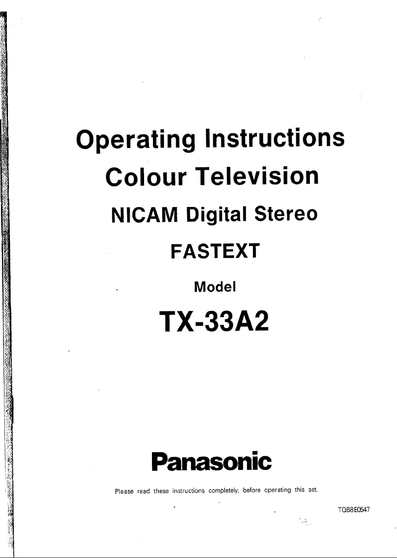 Imagen de la primera página del manual del dispositivo TX-33A2