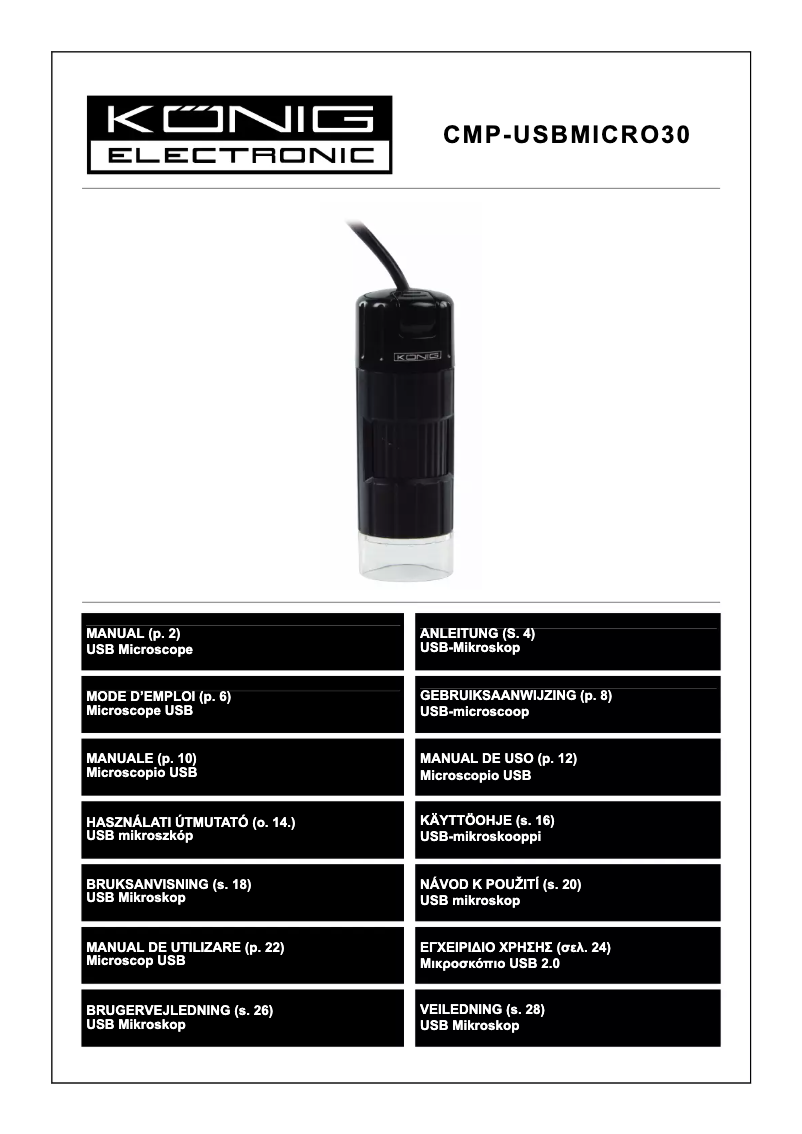 Página 1 del manual Manual de usuario Konig CMP-USBMICRO30