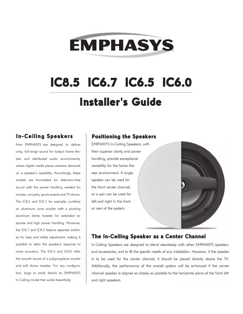 Página nº 1 - Manual de usuario Emphasys IC6.0
