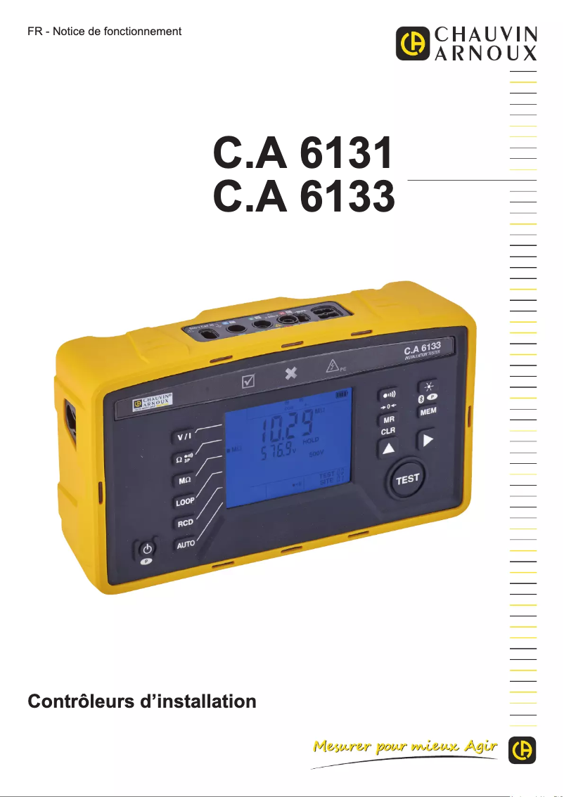 Imagen de la primera página del manual del dispositivo C.A 6133