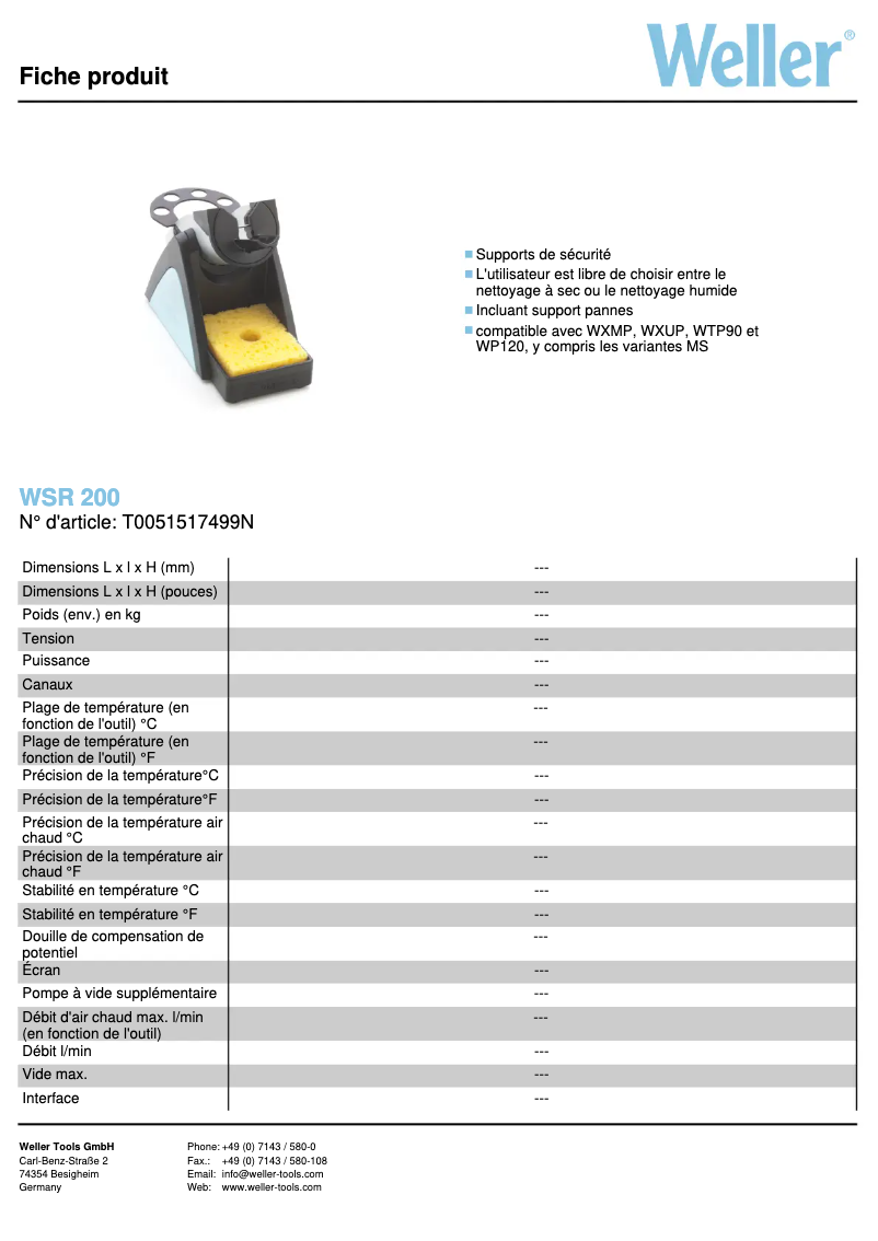 Imagen de la primera página del manual del dispositivo WSR 200