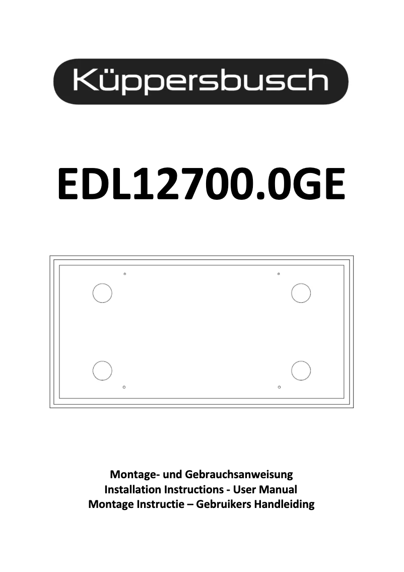 Imagen de la primera página del manual del dispositivo EDL 12700.0GE