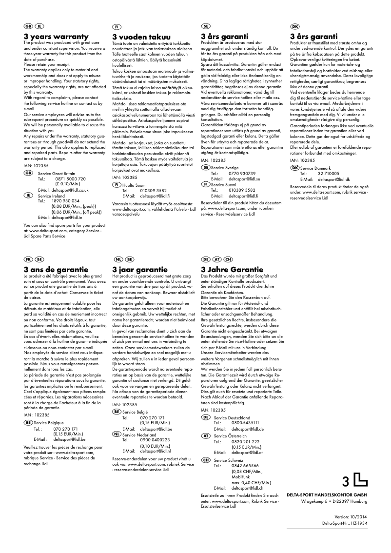 Imagen de la primera página del manual del dispositivo IAN 102385