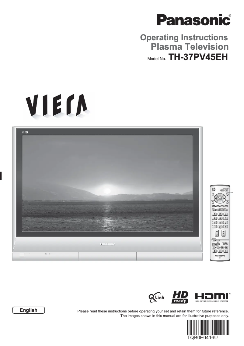 Página nº 1 - Manual de usuario Panasonic Viera TH-37PV45EH