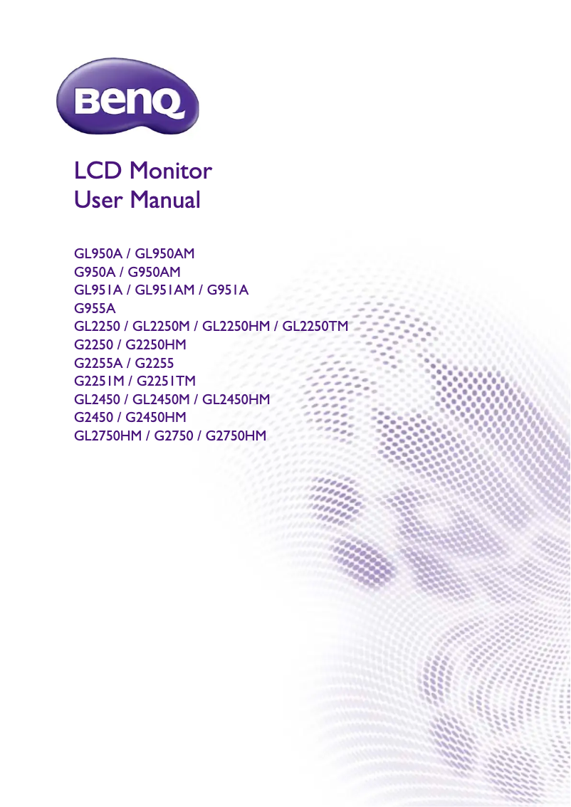Imagen de la primera página del manual del dispositivo GL2450M