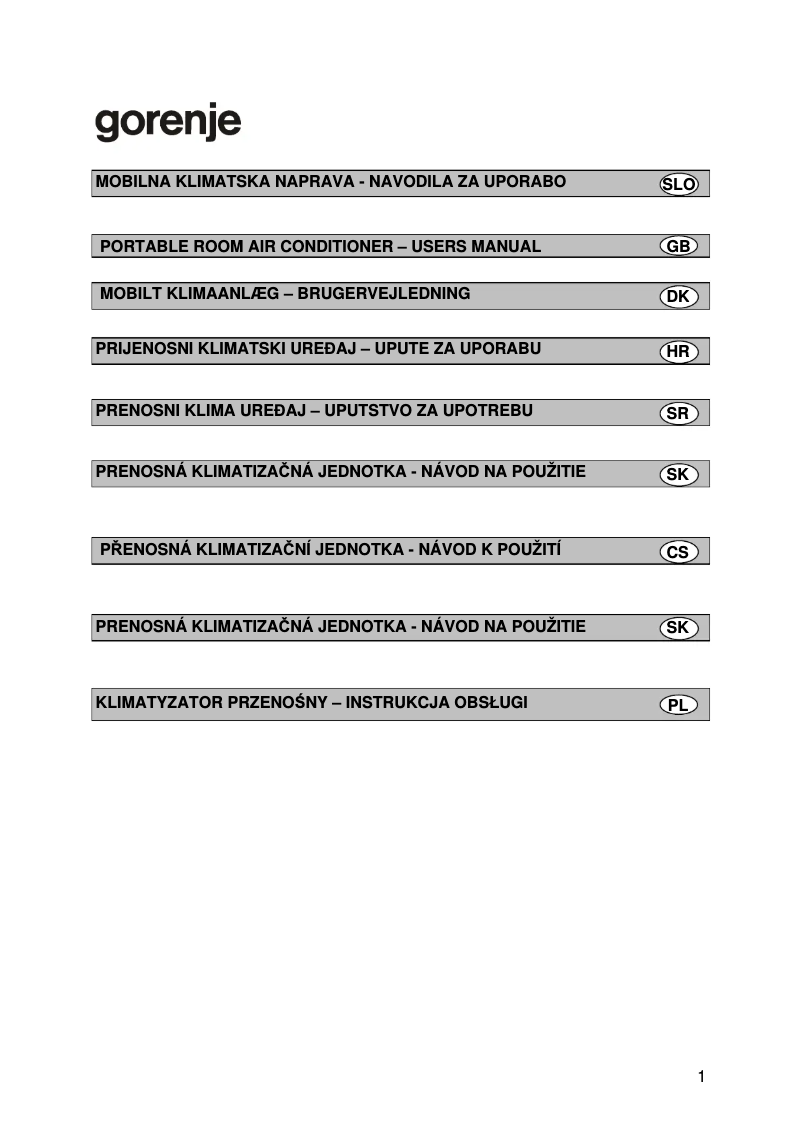 Página 1 del manual Manual de usuario Gorenje KAM 26 N F1 PDH