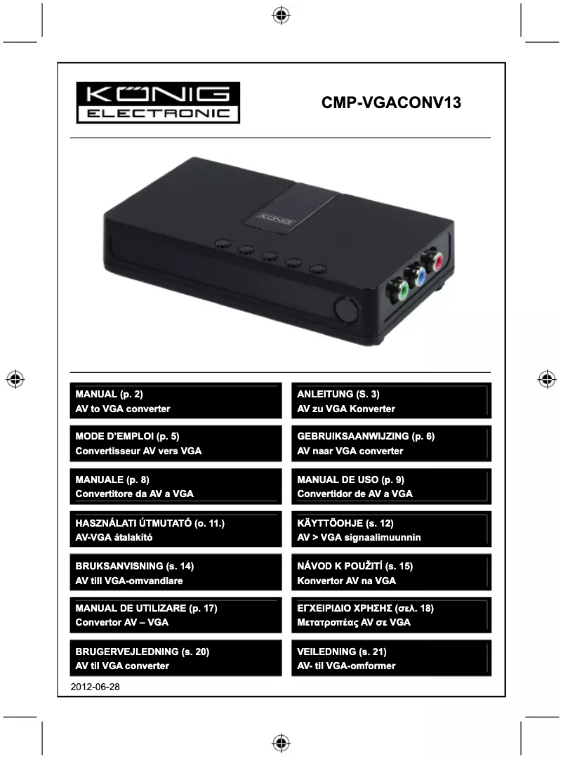 Página 1 del manual Manual de usuario Konig CMP-VGACONV13