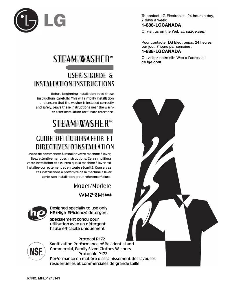 Imagen de la primera página del manual del dispositivo WD-12439BDA