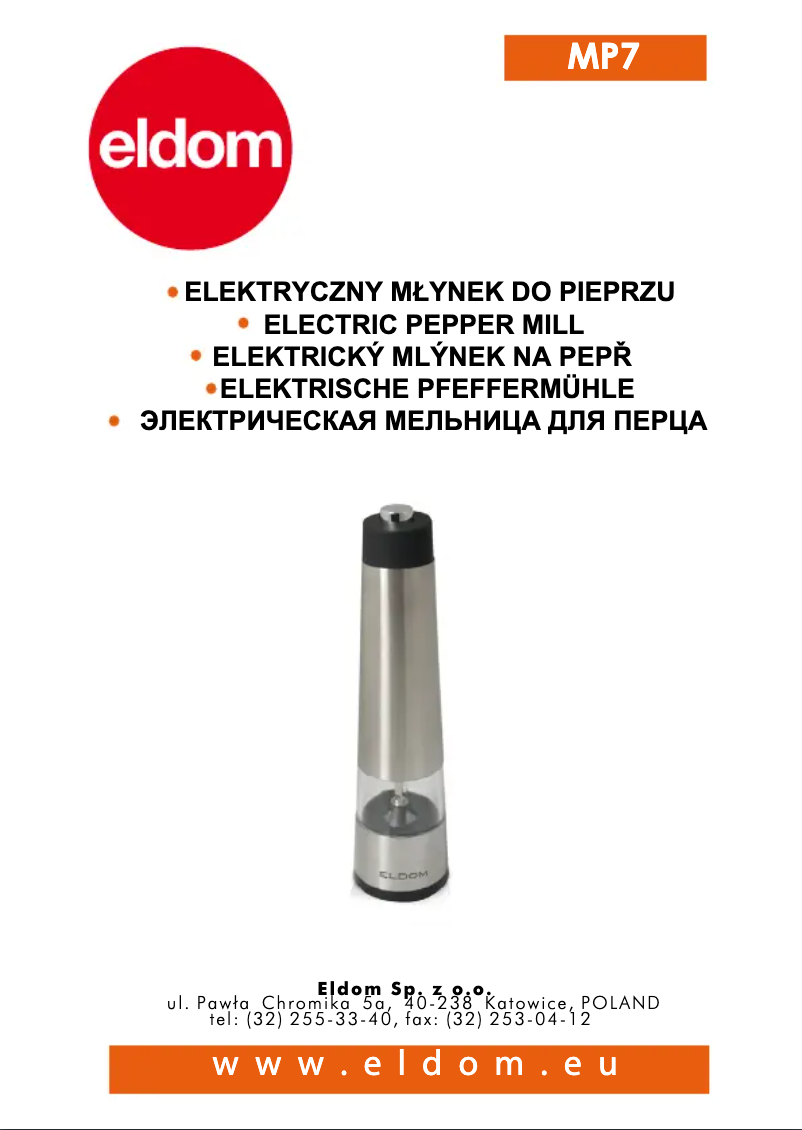 Imagen de la primera página del manual del dispositivo MP7