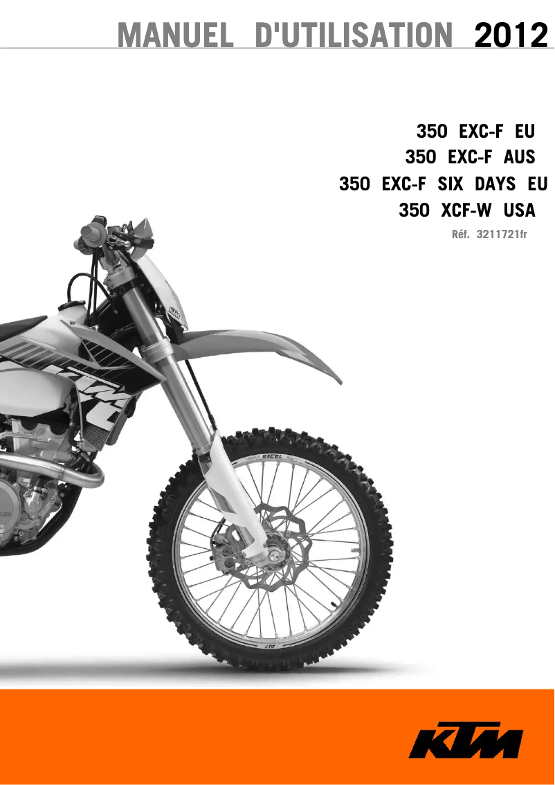Página 1 del manual Manual de usuario KTM 350 EXC-F (2012)