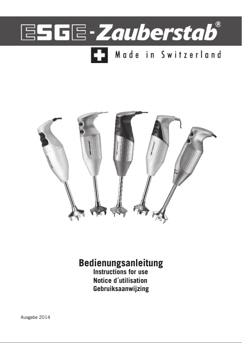 Página 1 del manual Manual de usuario ESGE M 122 S