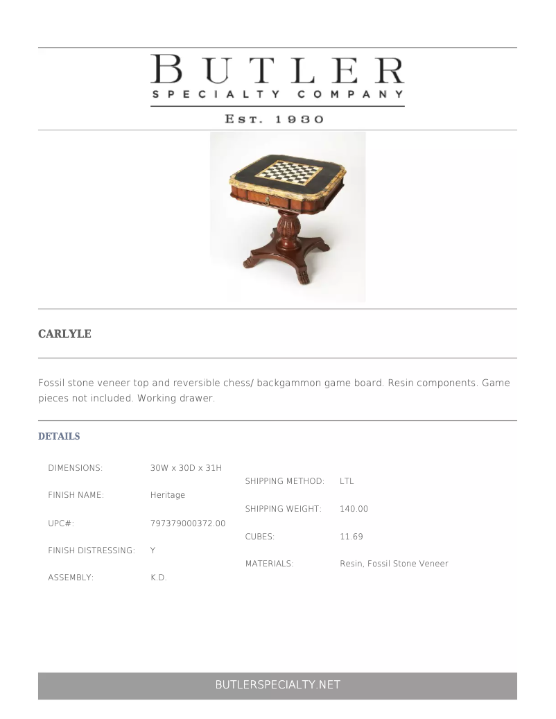 Imagen de la primera página del manual del dispositivo Carlyle
