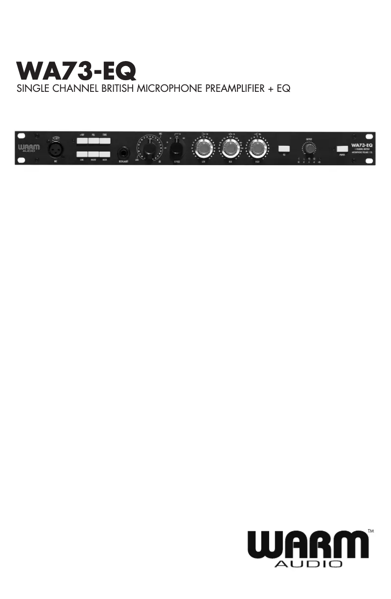 Imagen de la primera página del manual del dispositivo WA73-EQ