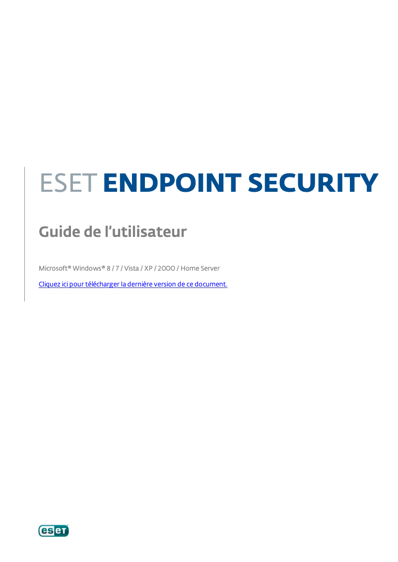 Página 1 del manual Manual de usuario ESET Endpoint Security for Windows