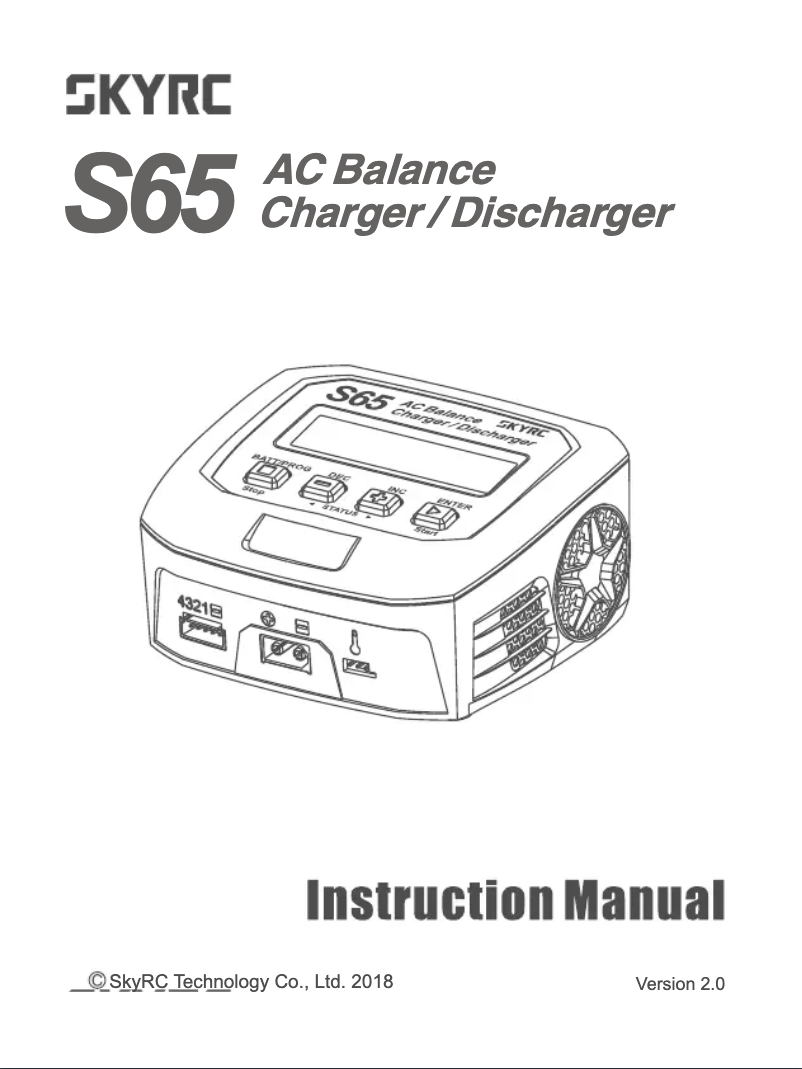 Imagen de la primera página del manual del dispositivo S65