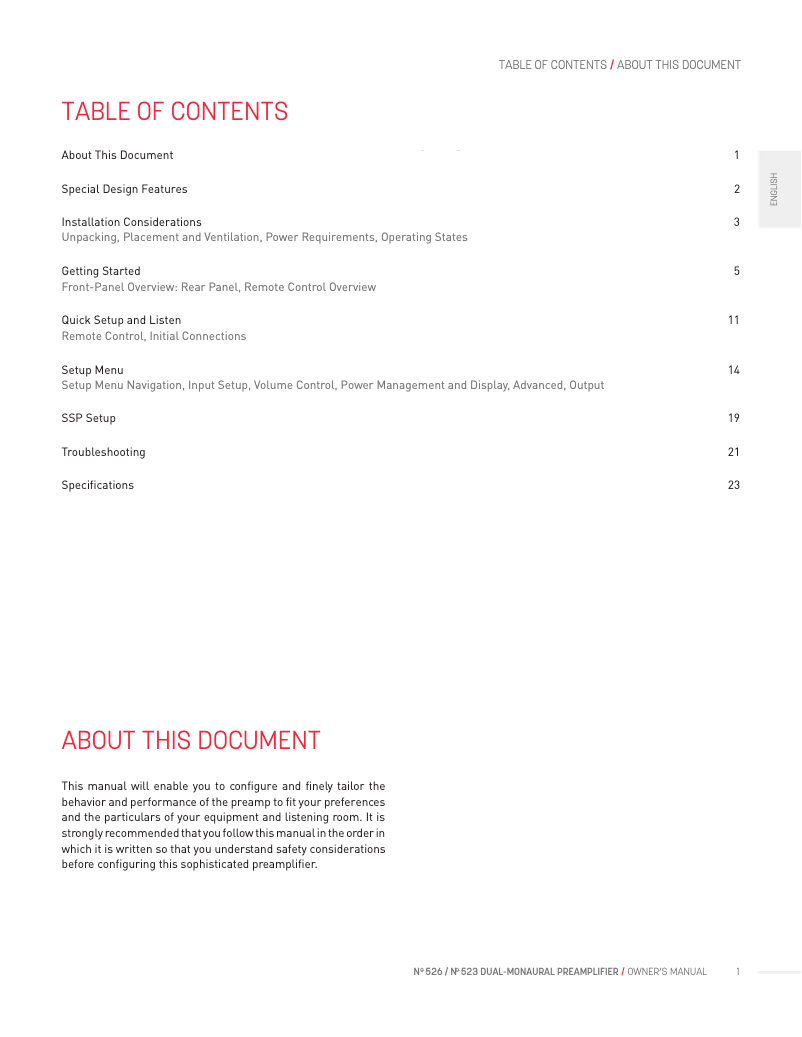 Imagen de la primera página del manual del dispositivo No 523