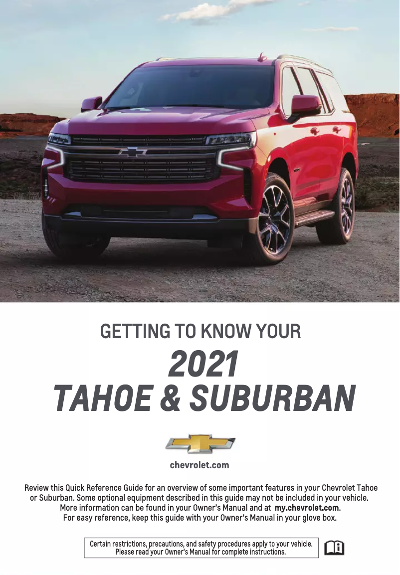 Página 1 del manual Guía de inicio rápido Chevrolet Tahoe (2021)