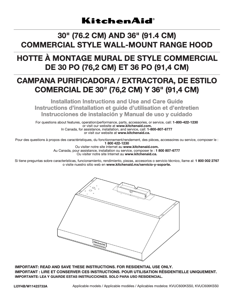 Imagen de la primera página del manual del dispositivo KVUC606KSS
