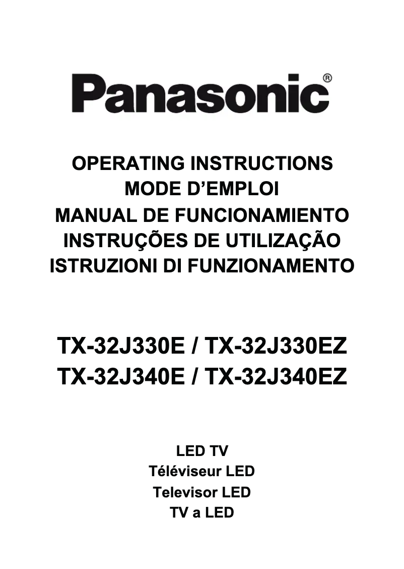 Página 1 del manual Manual de usuario Panasonic TX-32J340E