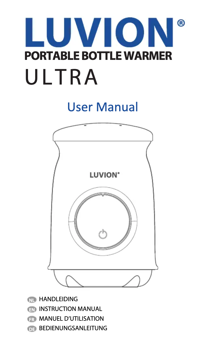 Imagen de la primera página del manual del dispositivo Portable Bottle Warmer Ultra