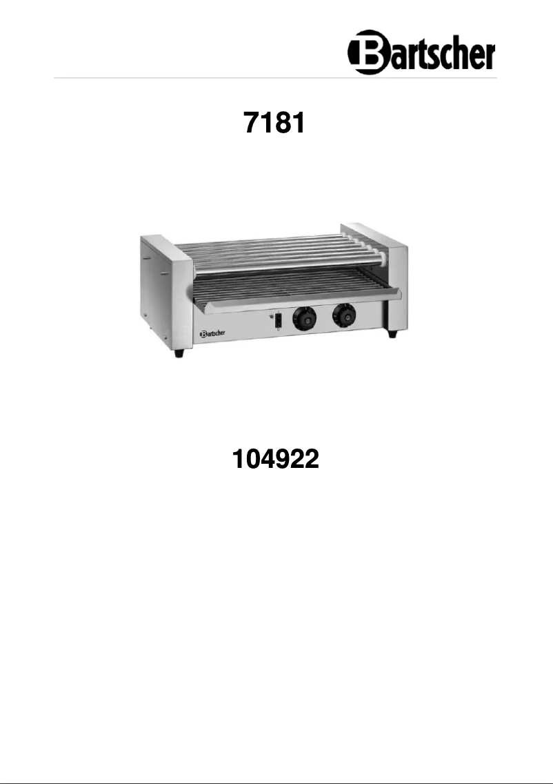 Página 1 del manual Manual de usuario Bartscher 104922